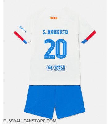 Barcelona Sergi Roberto #20 Replik Auswärtstrikot Kinder 2023-24 Kurzarm (+ Kurze Hosen)